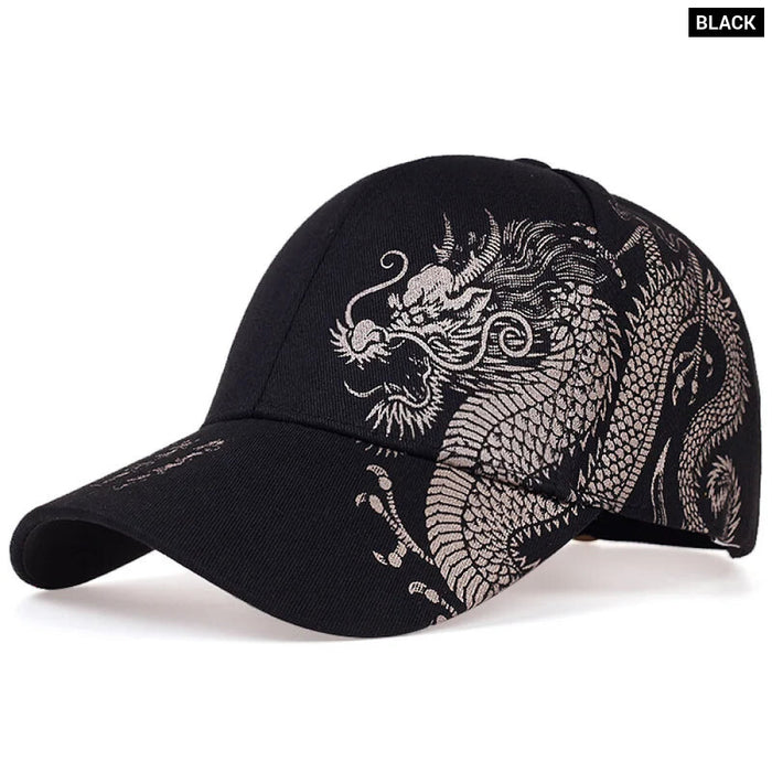 Dragon Print Snapback Cap / Hat For Outdoor Wear