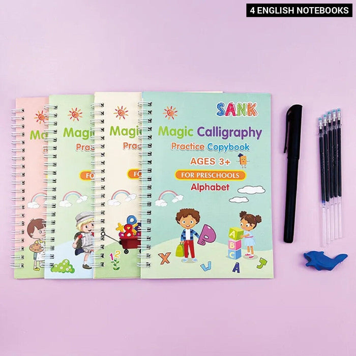 4 Books Pen Magic Copy Book