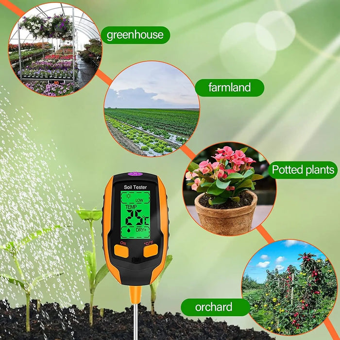 4 In 1 Digital Soil Moisture Meter For Plants