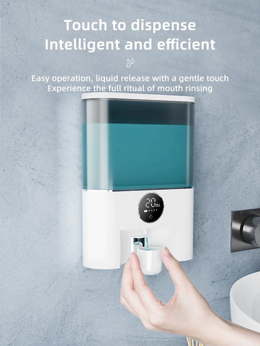 500Ml Usb Rechargeable Wall Mounted Mouthwash Dispenser