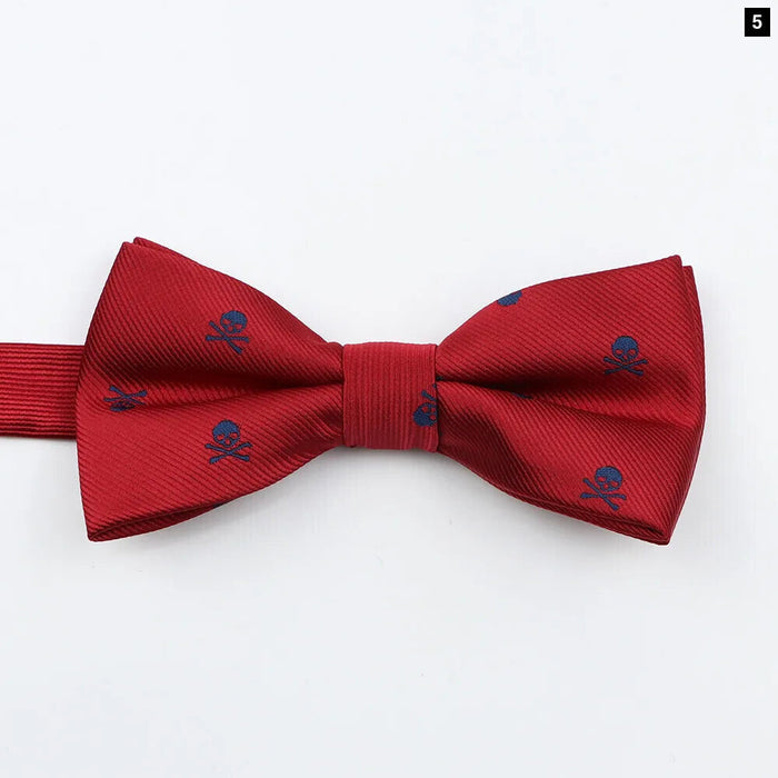 Skull Bowtie For Men Weddings And Cosplay