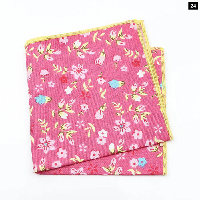 Colourful Floral Cotton Handkerchief For Weddings And Parties