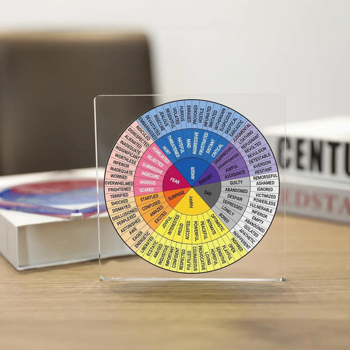 2 Piece Acrylic Emotions Wheel For Mental Health