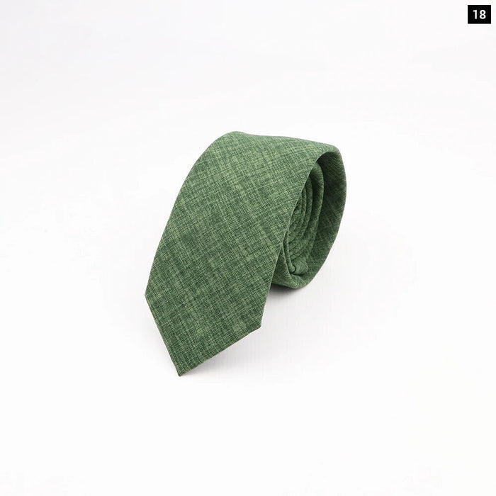 Sage Green Cotton Necktie For Weddings And Parties