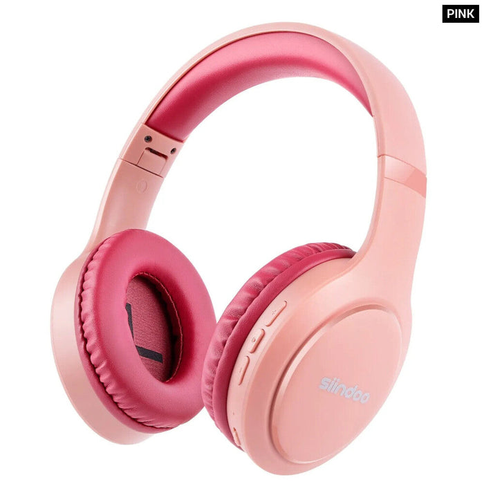 Siindoo Jh 919 Wireless Bluetooth Headphones Pink And Blue Foldable Stereo Earphones With Mic