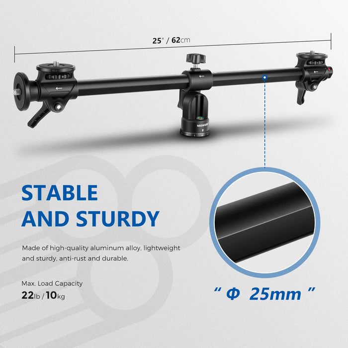 Adjustable 360° Rotatable Tripod Extension Arm For Camera Photography 76Cm