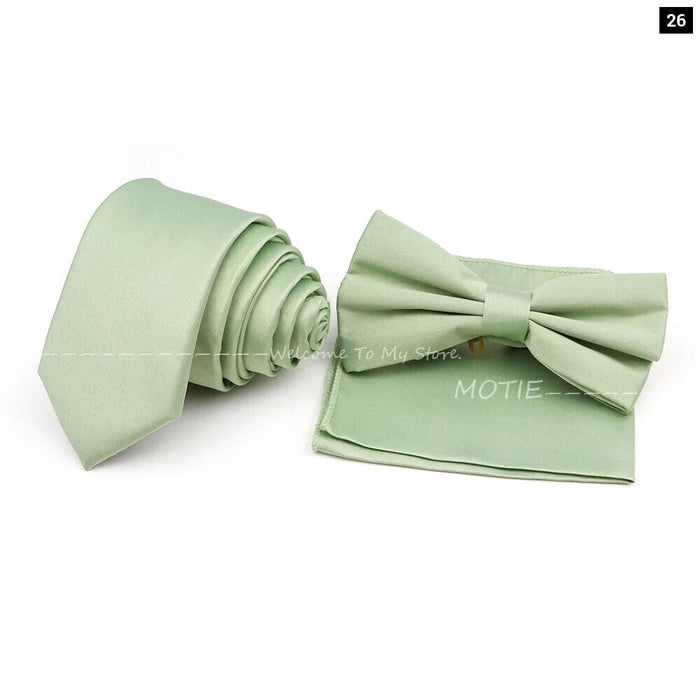 Colourful Bowtie Set Polyester For Mens Business And Wedding