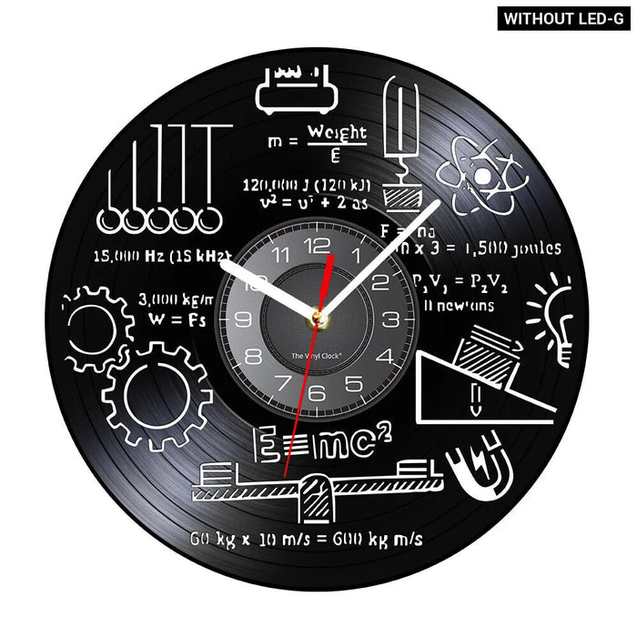 Math Formula Vinyl Record Wall Clock