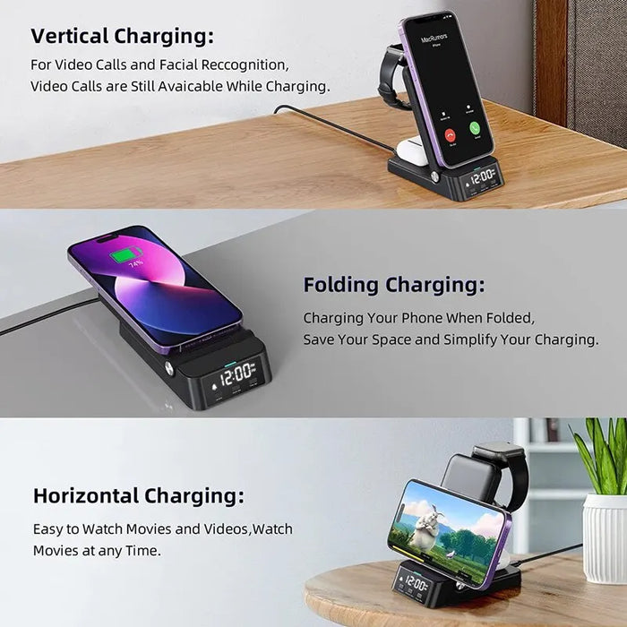 15w 4 In 1 Wireless Charging Dock Station