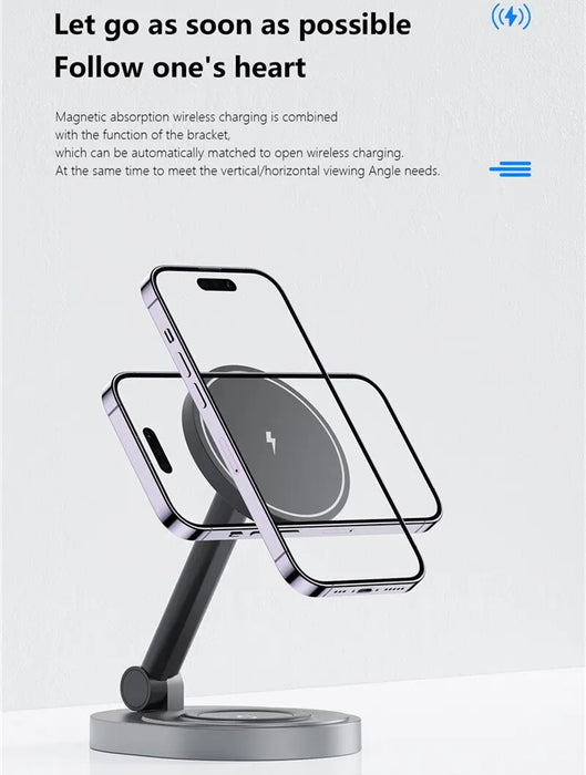 2 In 1 Magnetic Wireless Charger For Iphone And Airpods