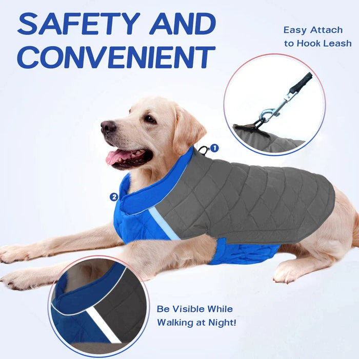 Winter Dog Coat Waterproof Reflective Cozy For Small Medium Large Dogs