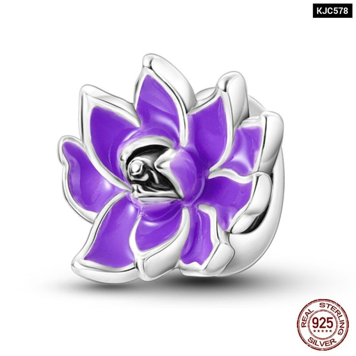 Fit Pandora 925 Original Bracelet 925 Sterling Silver Flower Bird Series Charms Beads For Women DIY Jewelrys Making