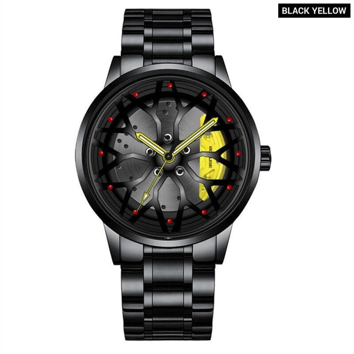 Fashion Mens Car Wheel Watches Luxury Men Sports Waterproof