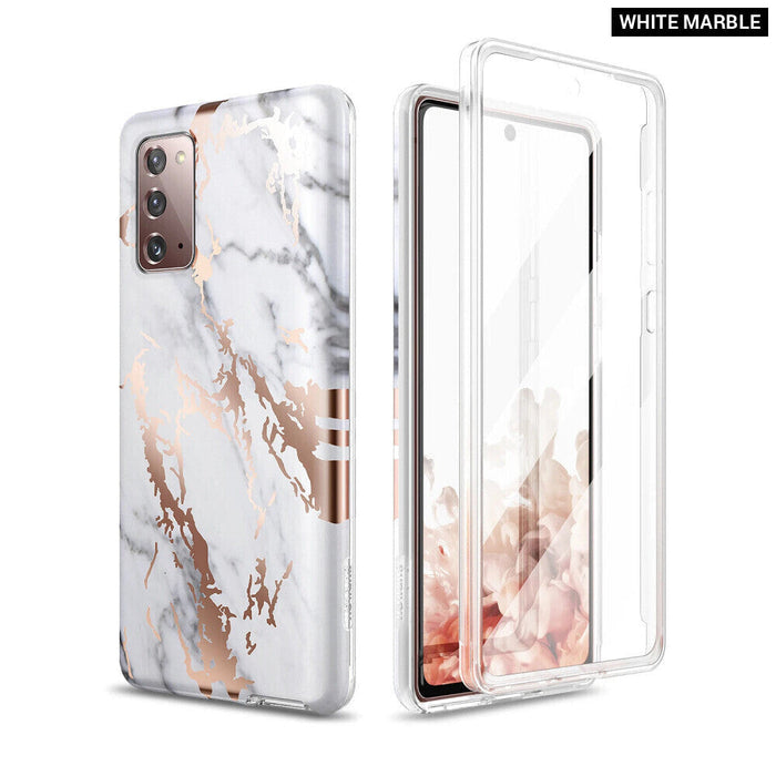 Marble 2 In 1 Case For Samsung Note 20 360 Slim Bumper With Screen Protector