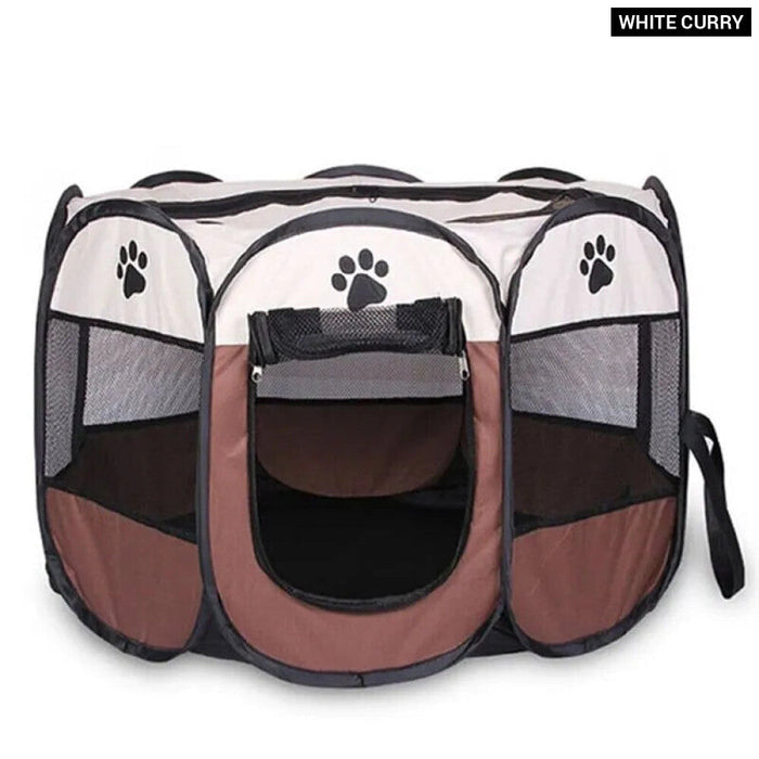 Foldable Pet Tent Kennel Octagonal Fence