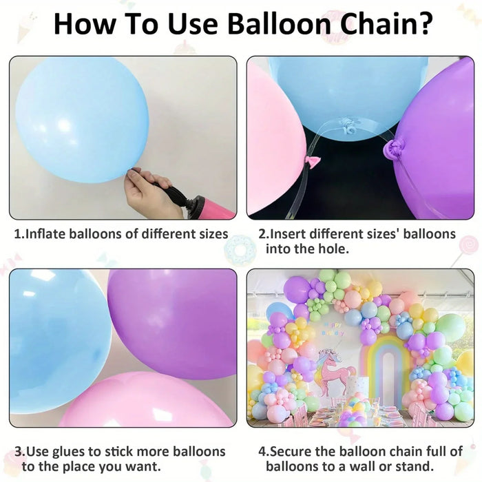 151Pcs Balloon Arch Set Ice Cream And Balloon Pop For Birthday Parties Wedding Anniversary Indoor And Outdoor Decoration