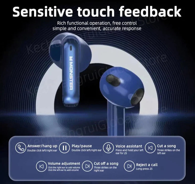 Wireless Bluetooth 5.3 Low Latency Noise Reduction Xkt08 Gaming Earphones With Earbuds & Mic