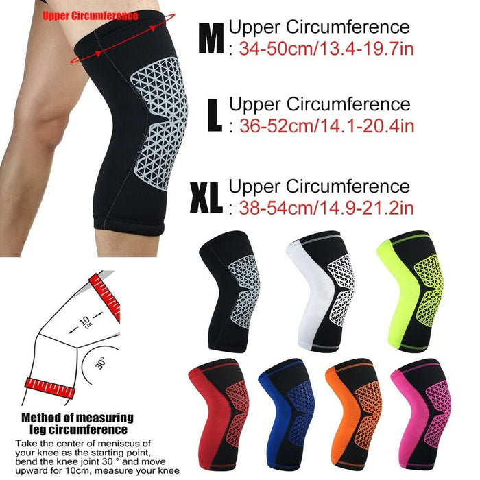 1Piece Elastic Nylon Sports Knee Sleeves Braces For Fitness Running Cycling