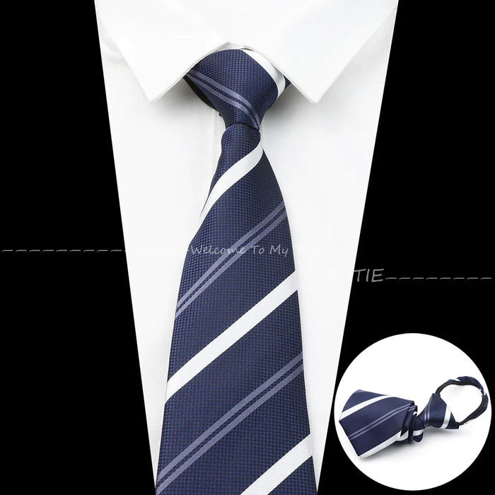 Bold Striped Zipper Tie For Daily Wear And Weddings