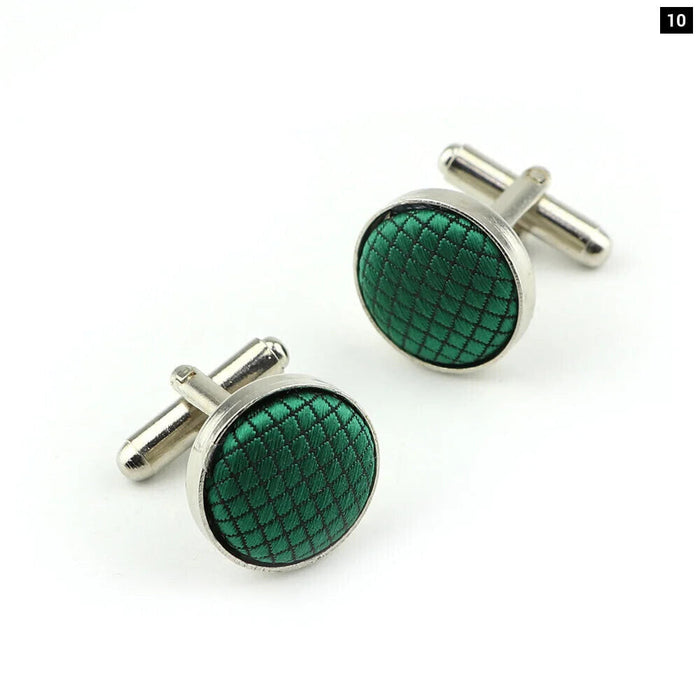 Plaid Cufflinks For Men