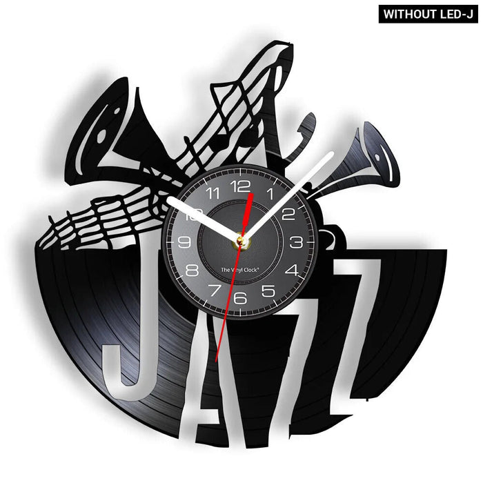 Silent Saxophone Vinyl Record Wall Clock