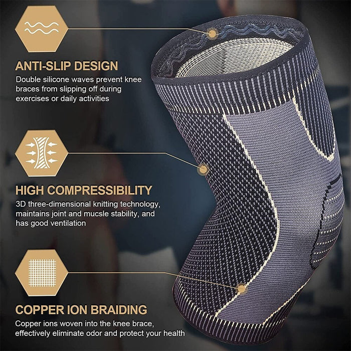 1Piece Sports Elastic Knee Brace Compression Leg Sleeve For Cycling Running Hiking