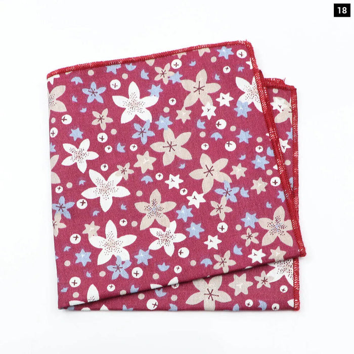 Colourful Floral Cotton Handkerchief For Weddings And Parties