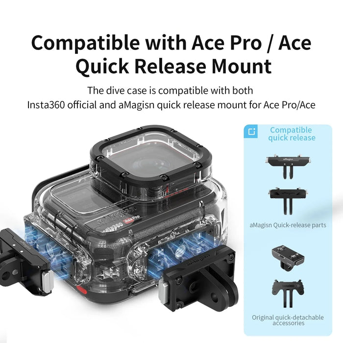 For Insta360 Ace/ace Pro 60m Waterproof Housing Dive