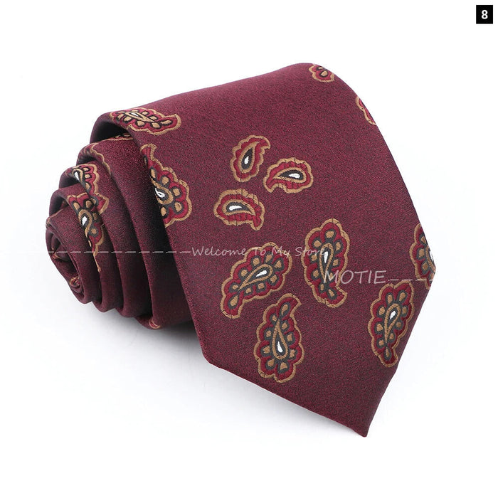 Premium Brown Striped Necktie For Business And Daily Wear