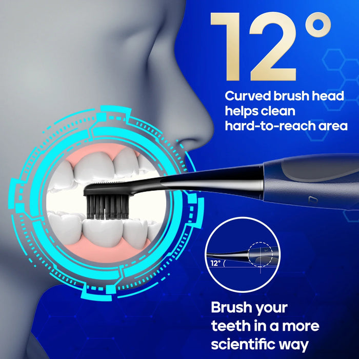 Kids Sonic Toothbrush 8 Brush Heads 5 Modes Smart Timer