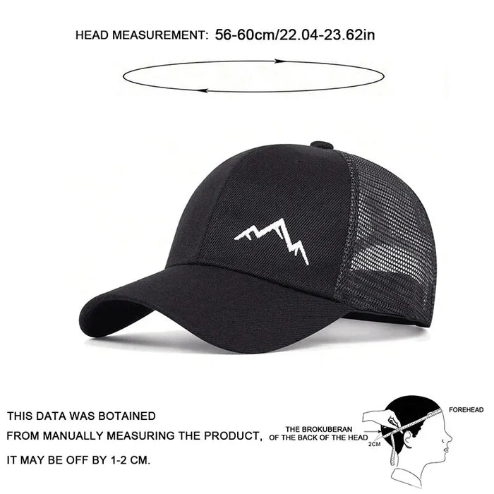 Adjustable Mountain Range Baseball Cap / Hat For Outdoor Sun Protection