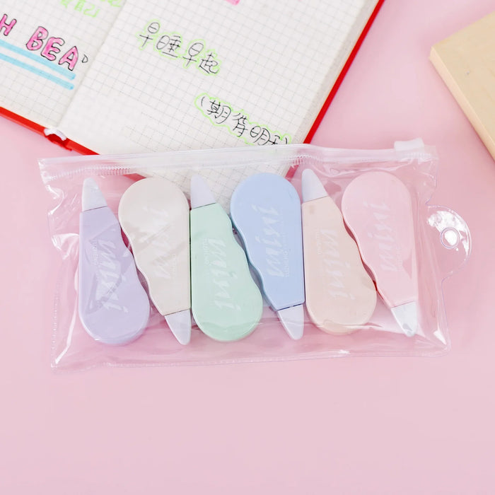 6 Pieces Macaron Colour Correction Tape Set