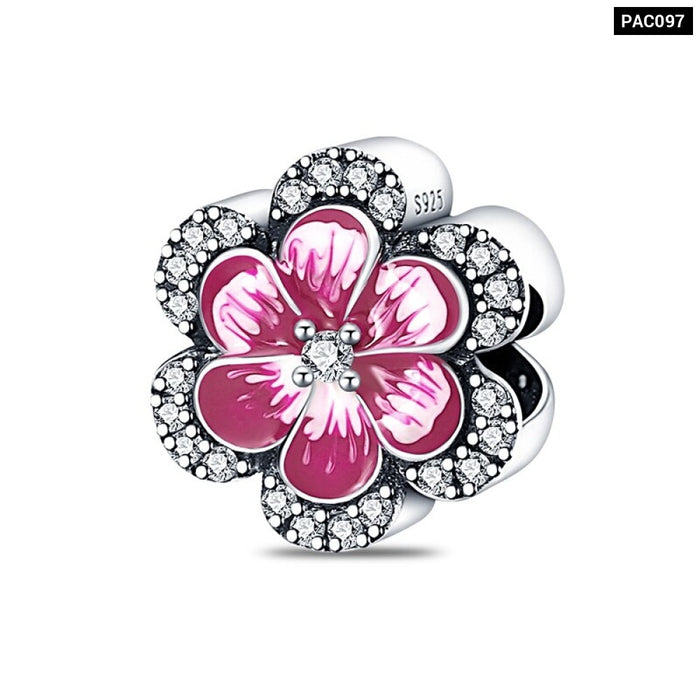 Spring Series Charms Beads 925 Silver Flower Birds Butterfly Pendent Fit Original Pandora Bracelet Jewelry