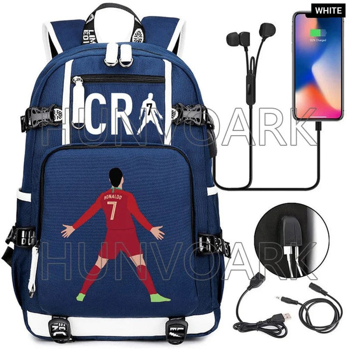 Unisex Cr7 Football Casual Daypack School Bag