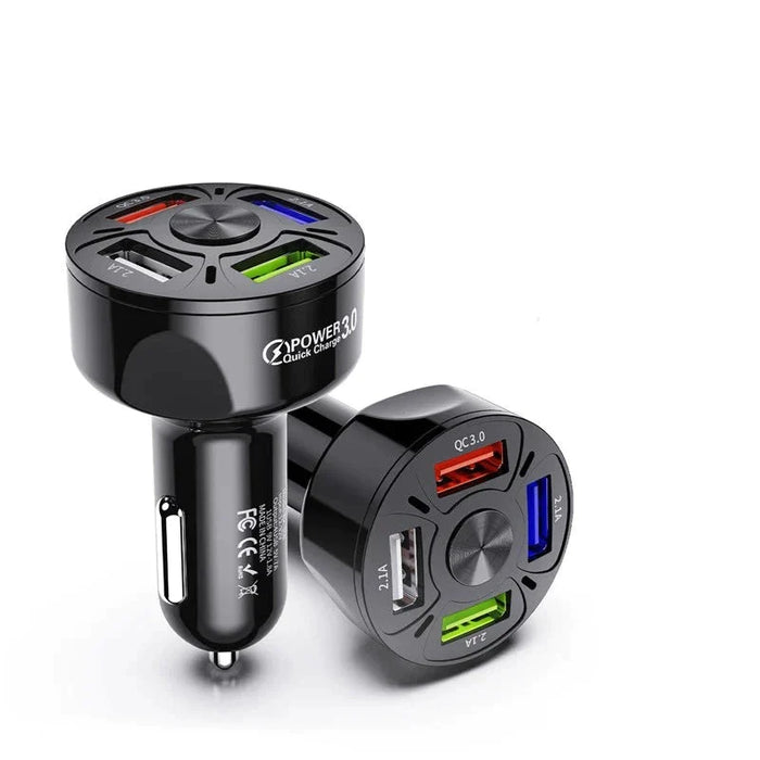 Universal 4 Port Car Charger For Iphone Samsung