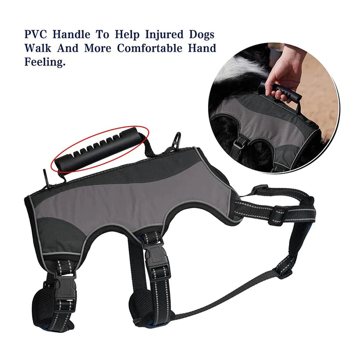 Tactical Dog Harness Leash Set No Pull Reflective Easy Control