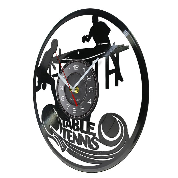 Table Tennis Vinyl Record Wall Clock