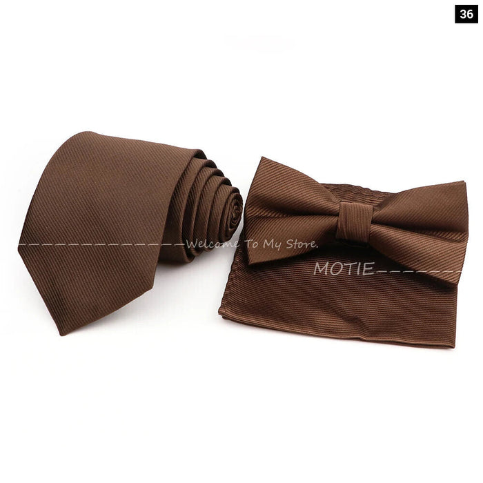 Classic Striped Tie Set For Business And Weddings