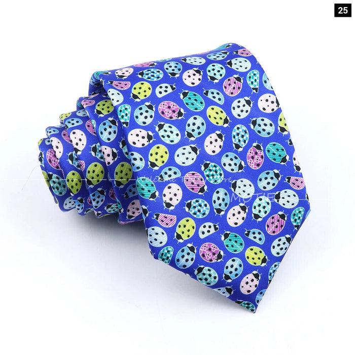 Musical Geometry Necktie Mens Blue Polyester Tie For Business And Party Wear