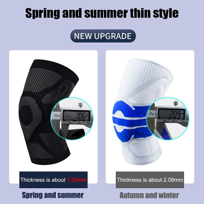 Non-slip Breathable Leg Sleeve Knee Pad With Thickened Silicone Ring