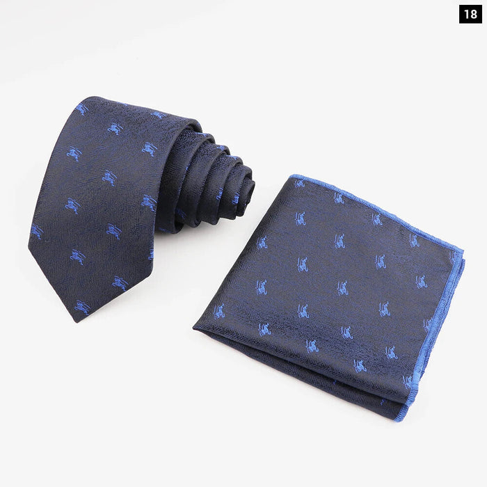 Mens Fashion Tie And Pocket Square Set For Business Weddings And Gifts