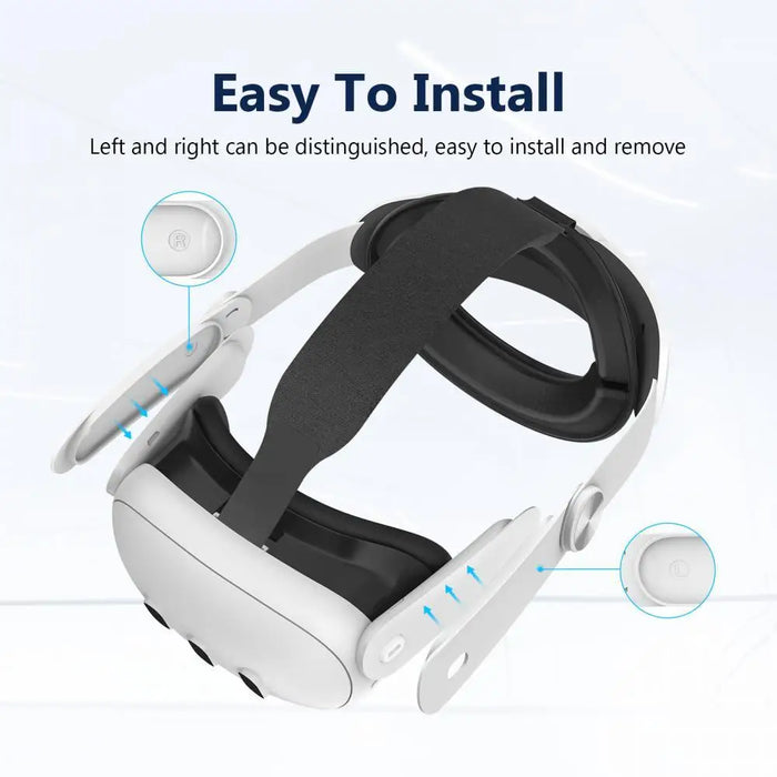 For Oculus Quest 3 Vr Comfortable To Wear Headset Elite Adjustable Head Strap