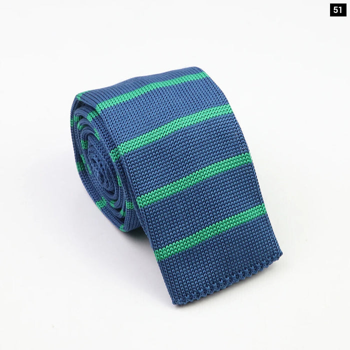 Classic Warm Knit Neck Ties Striped Colourful 6Cm Width