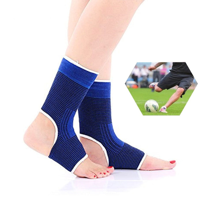 1Pair Elastic Ankle Compression Wrap Sleeve Bandage For Relief Pain