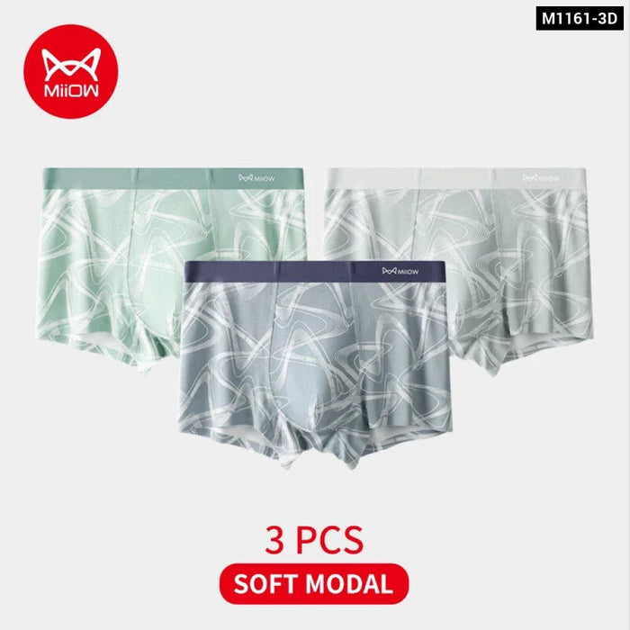 3 Piece Antibacterial Cotton Boxer Shorts For Men