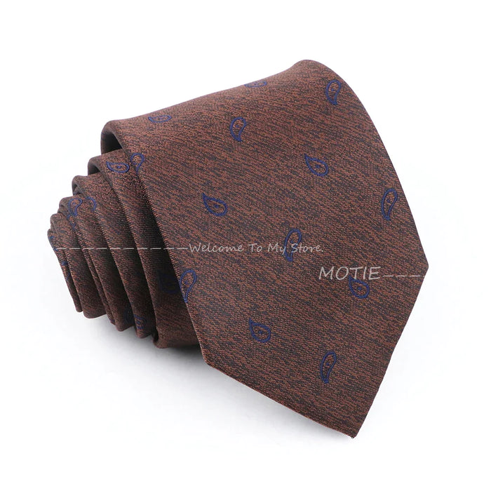 Premium Brown Striped Necktie For Business And Daily Wear