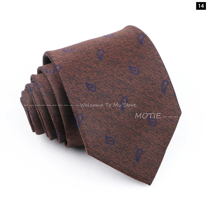 Premium Brown Striped Necktie For Business And Daily Wear