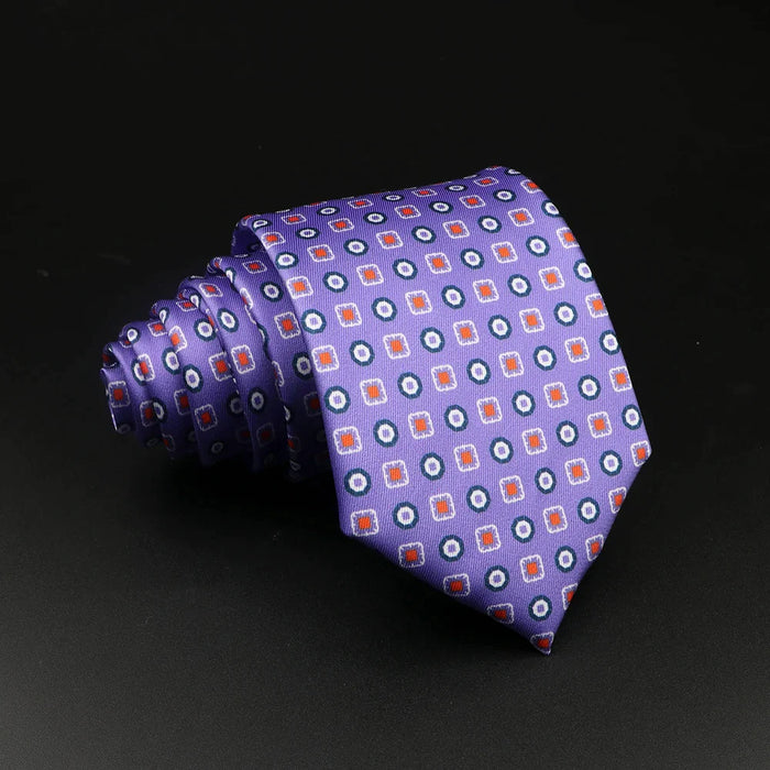 51 Styles Mens Silk Ties Jacquard Striped Plaid Floral 8cm