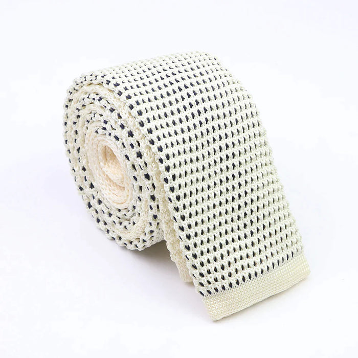 Classic Knit Neck Ties Plaid Dots 6Cm Width Business And Wedding