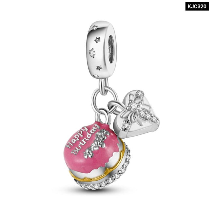 925 Sterling Silver Boys and Girls Heart-shaped Charms Beads Fit Original Pandora Bracelet Jewelry Making